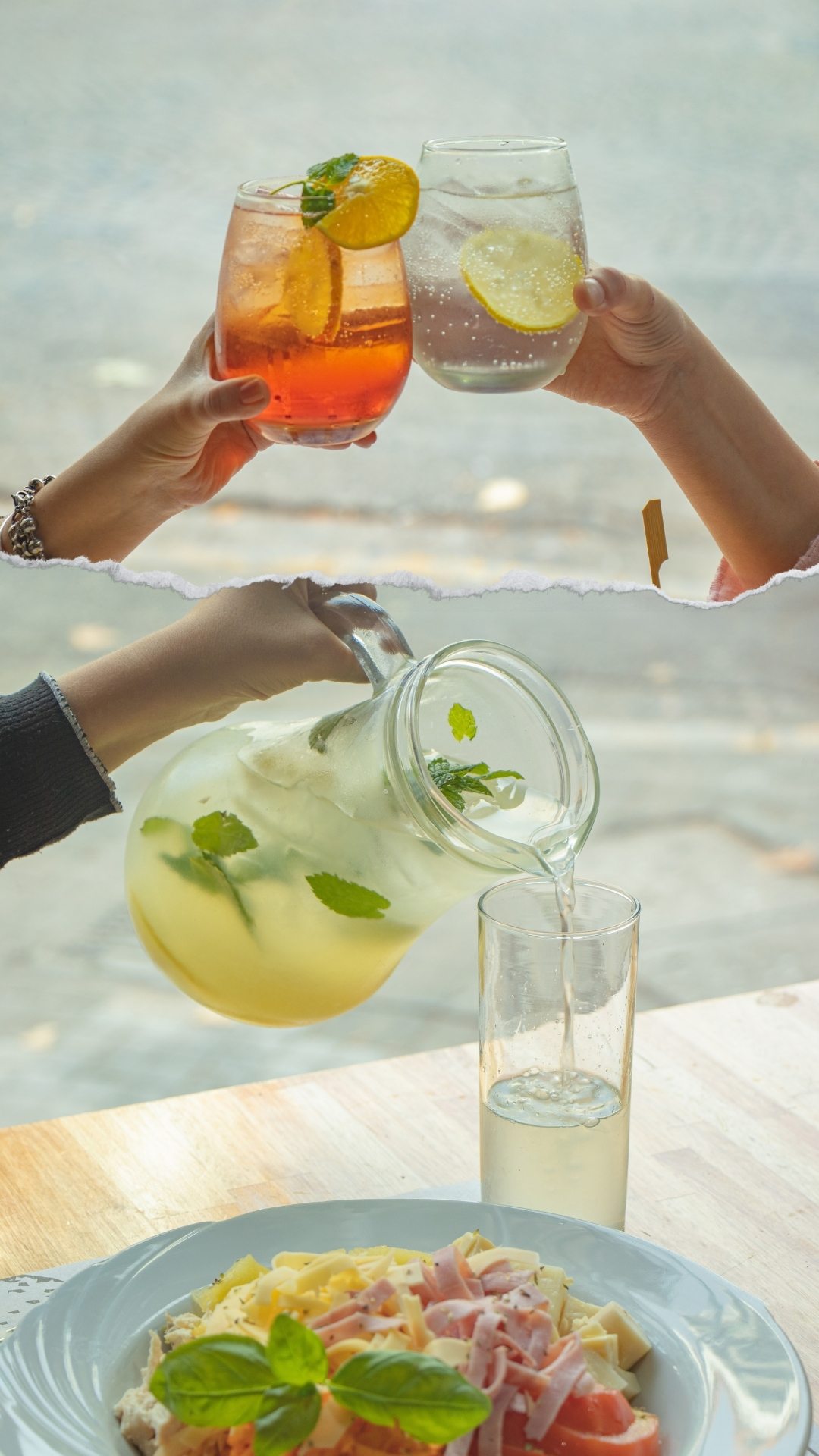 Foto de brindis con cocteles