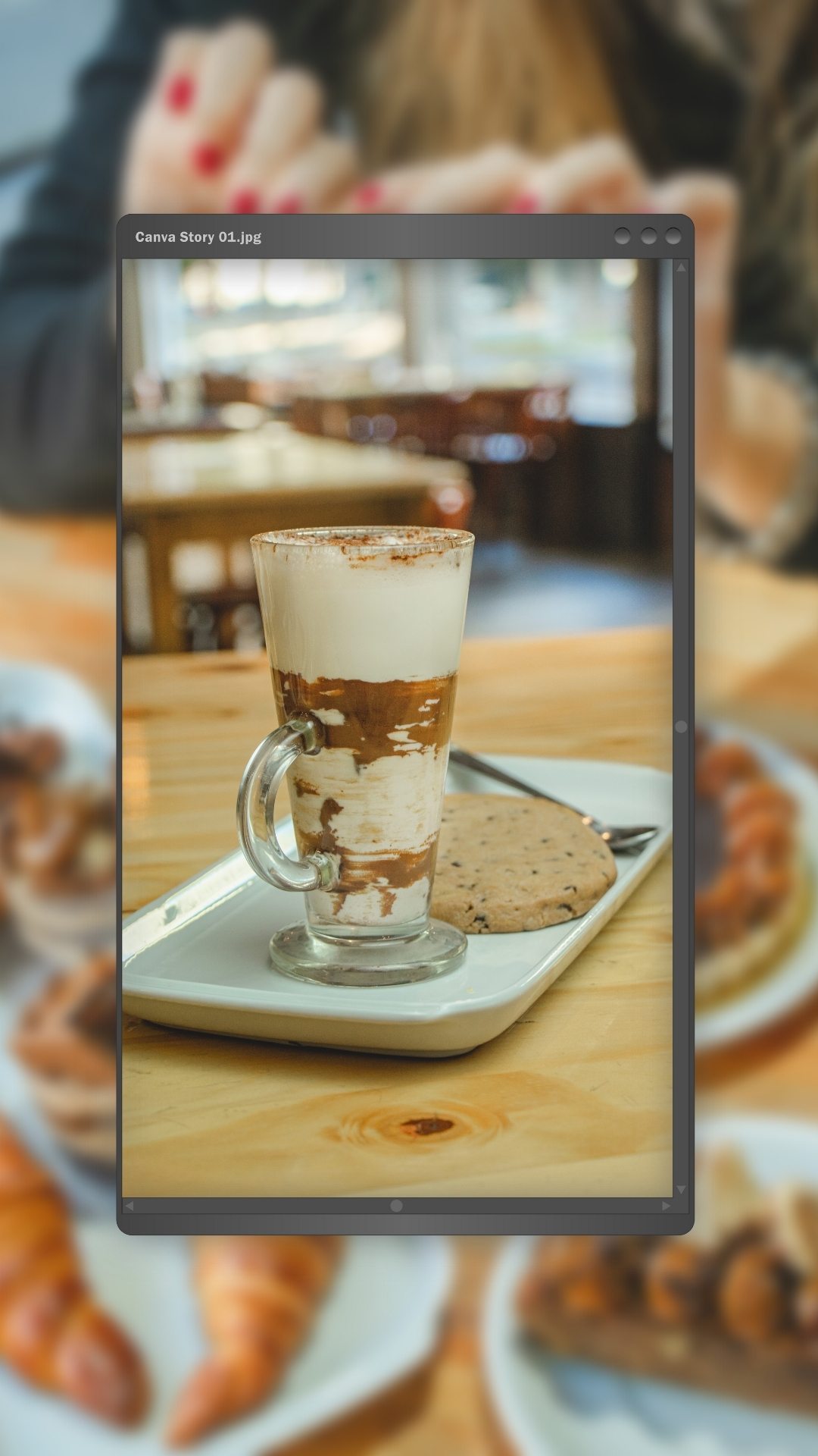 Foto de un cafe en capas