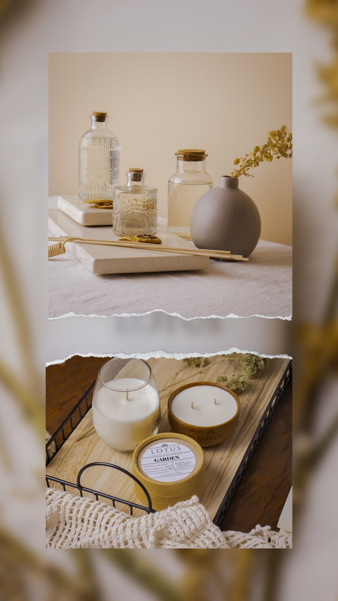 Foto de frascos y velas